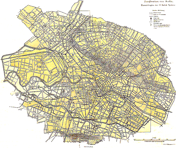 Übersichtsplan Kanalisation von Berlin