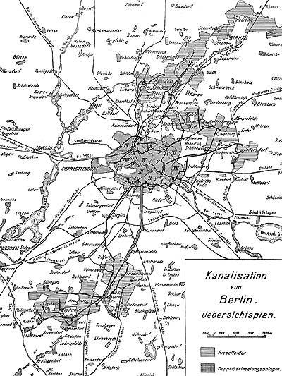 Übersichtsplan Kanalisation von Berlin