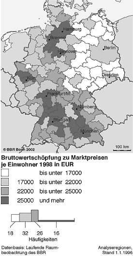 Bruttowertschöpfung je Einwohner