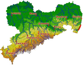 Geographische Einordnung von Ostritz im Bundesland Sachsen