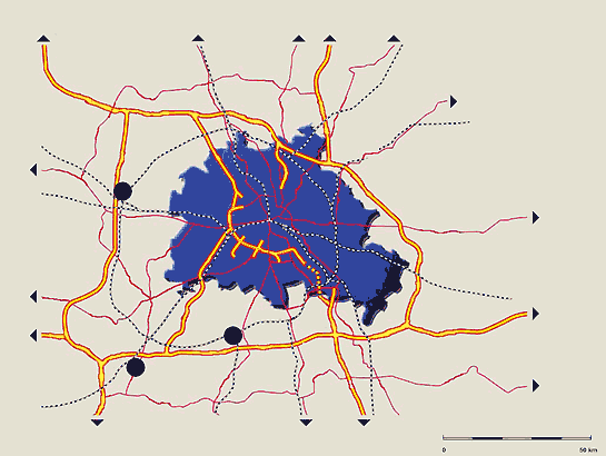 Lage der GVZ um Berlin