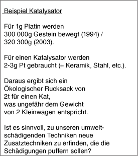 Beispiel Katalysator