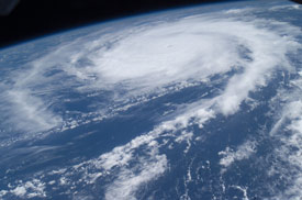 Satellitenphoto eines Orkan