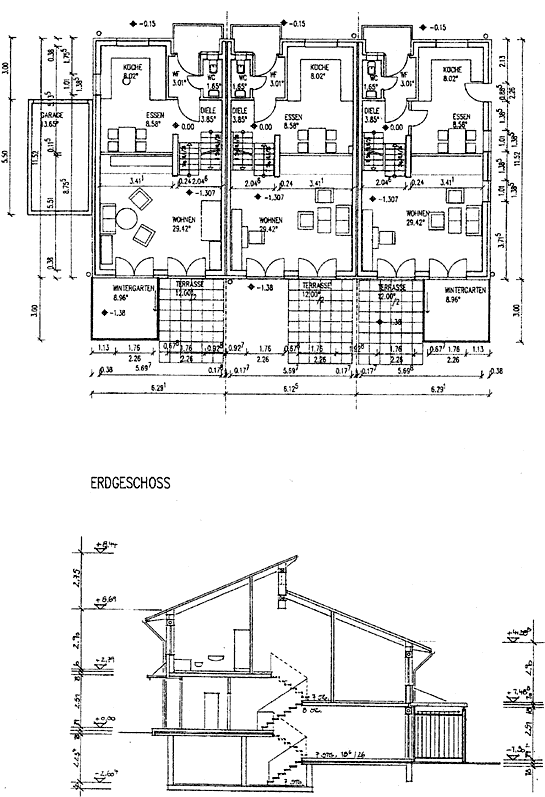 Grundriss EG und Schnitt